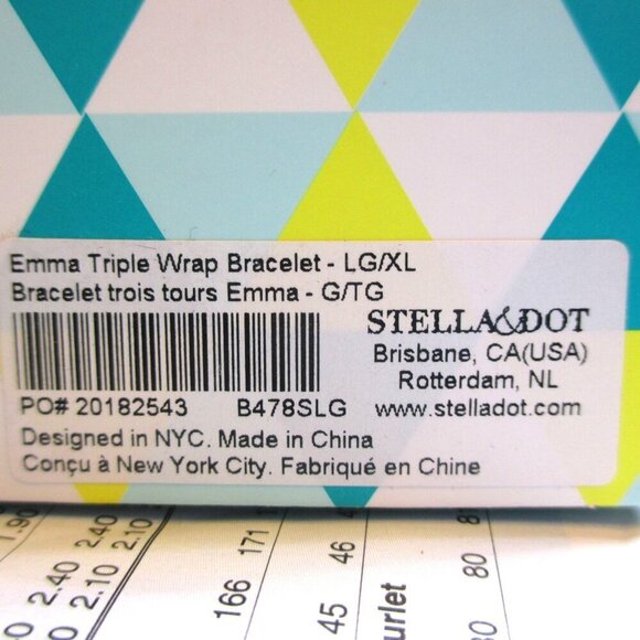 Stella & Dot Emma Triple Wrap Bracelet Brand New In Original Box RV $69 - Picture 6 of 6